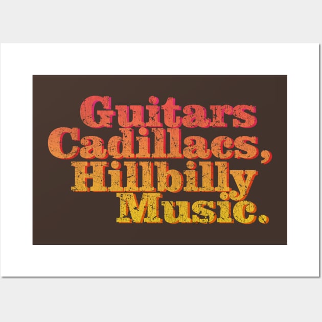 Guitars Lyrics - VINTAGE Cracked (fresh art) Wall Art by manganto80s